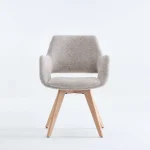 decofurn furniture kiara wooden dining chair speckled oatmeal 978