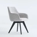 decofurn furniture nella wooden dining chair speckled grey 827